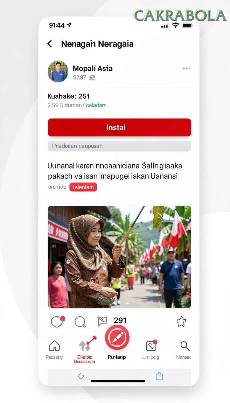 Cuplikan layar MPO2121 — menu navigasi