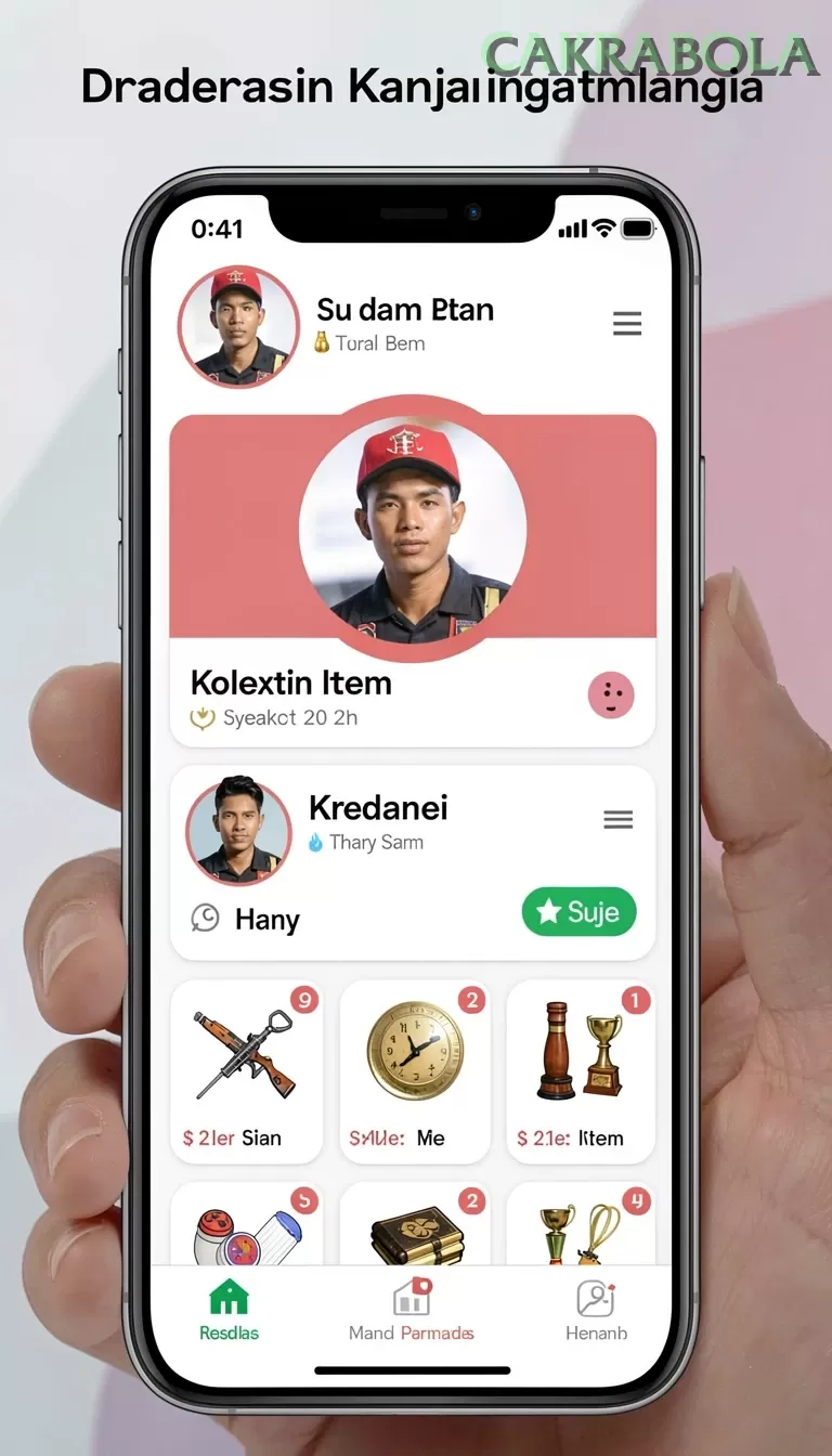 Cuplikan layar KIW69 — menu navigasi