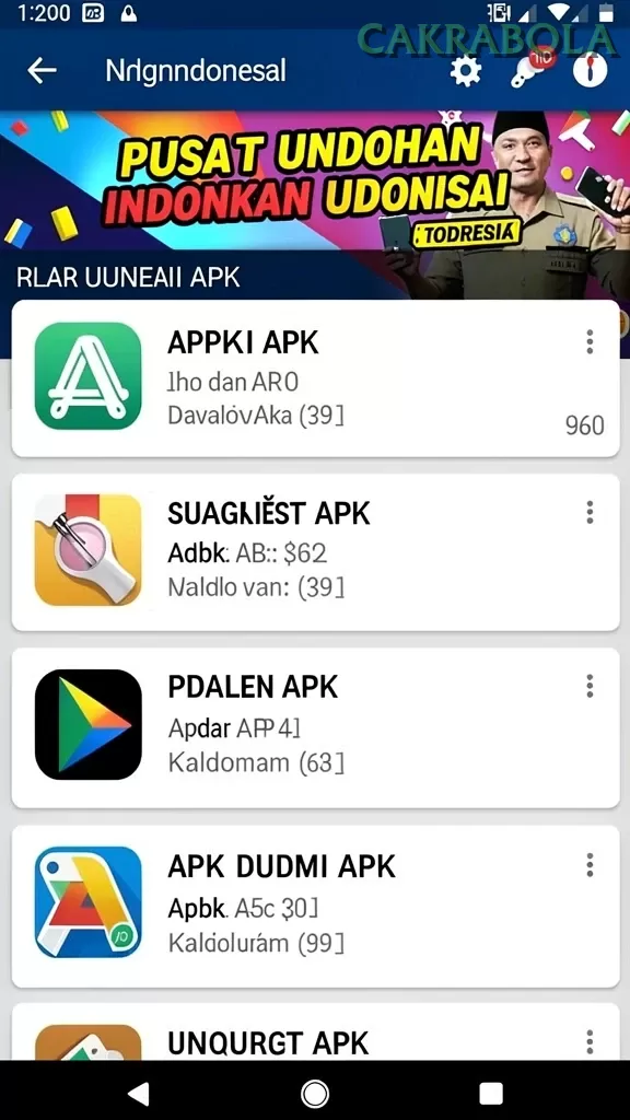 Cuplikan layar IDA777 — aktivitas