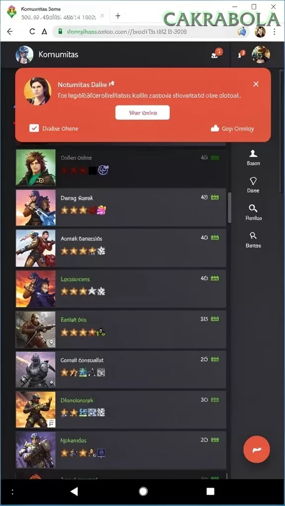 Cuplikan layar KERISTOTO — menu navigasi